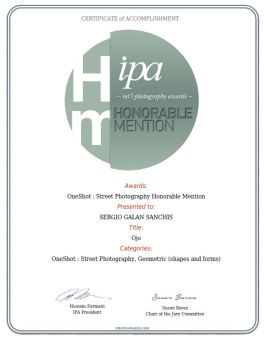 certificado OJO STREET, GEOMETRIC (SHAPES AND FORMS)